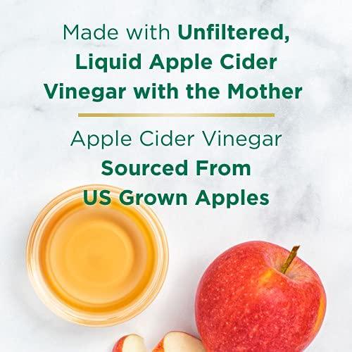 Nature's Bounty Apple Cider Vinegar Gummies - Energy and Metabolism Supplements - Unfiltered liquid ACV with the Mother, Non-GMO, Vegetarian, Vitamin B12, Beet Root, Pomegranate (500 Mg, 120 Count)