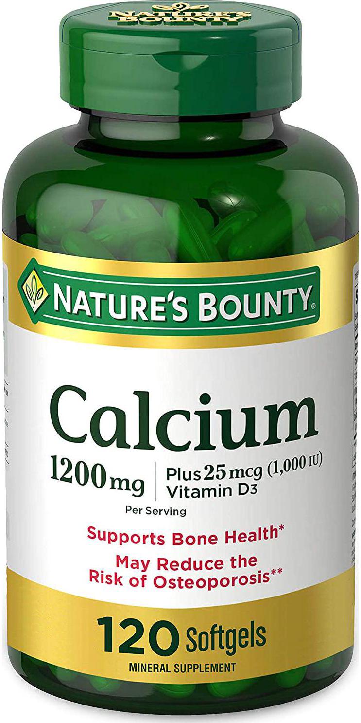 Nature's Bounty Calcium Absorbable 1200 mg w/Vit D Liquid Filled, 120 Softgels
