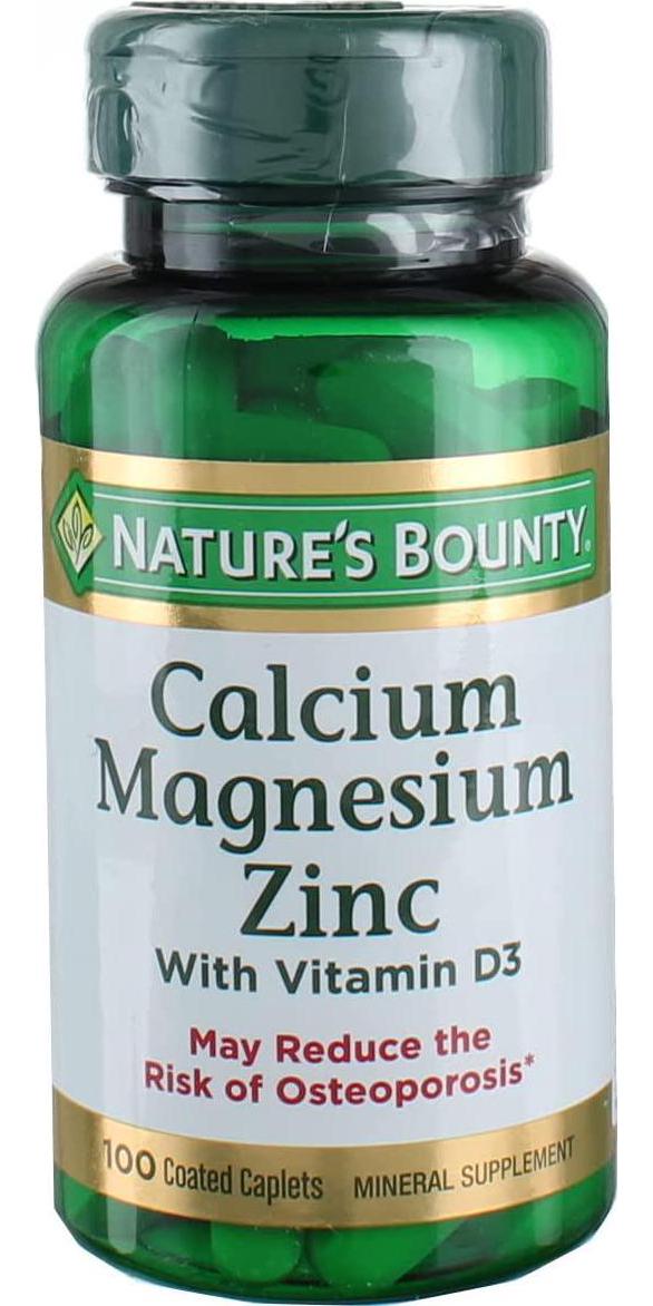 Nature's Bounty Calcium Magnesium Zinc 100 Caplets