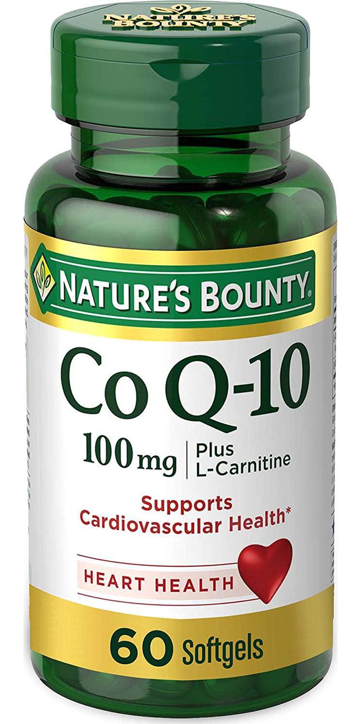 Nature's Bounty Co Q-10 100mg Plus (with L carnitine), 60 Softgels
