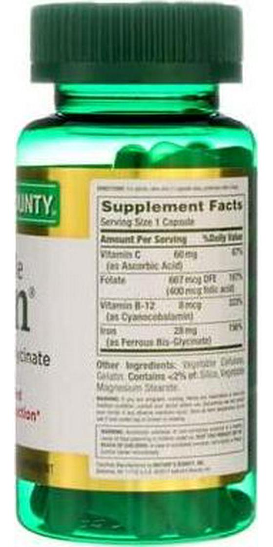 Nature's Bounty Gentle Iron - 28 mg - 90 Capsules