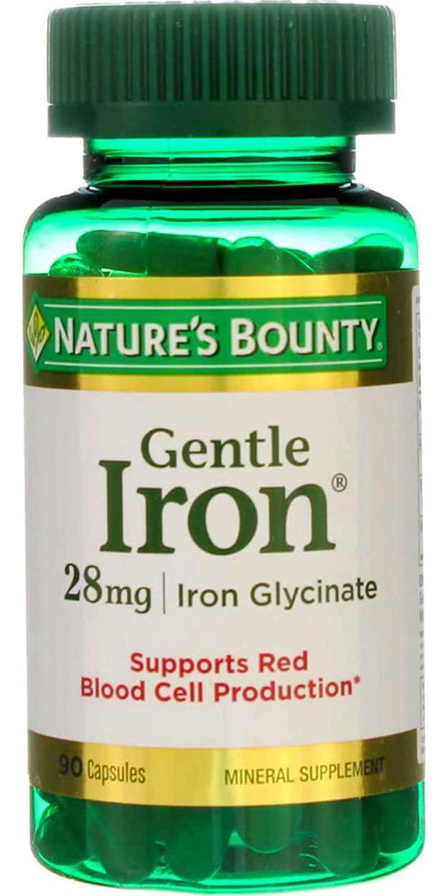Nature's Bounty Gentle Iron - 28 mg - 90 Capsules