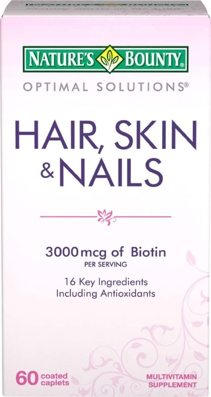 Nature's Bounty Hair, Skin and Nails Formula, 180 Coated Caplets (3 X 60 Count Packages)