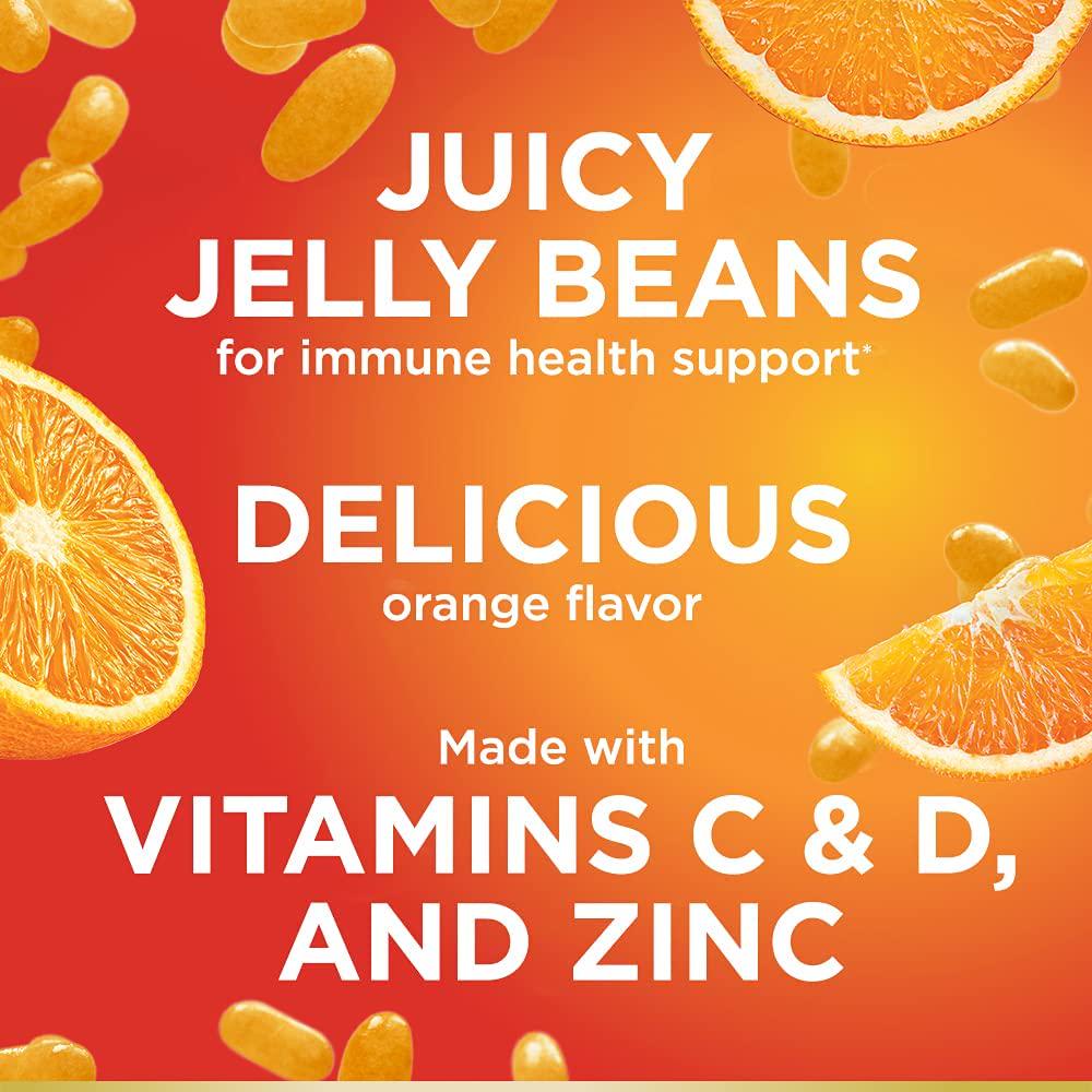 Nature's Bounty Immune Jelly Bean, Vitamin C for Immune Support, Orange Flavor, 120 Ct