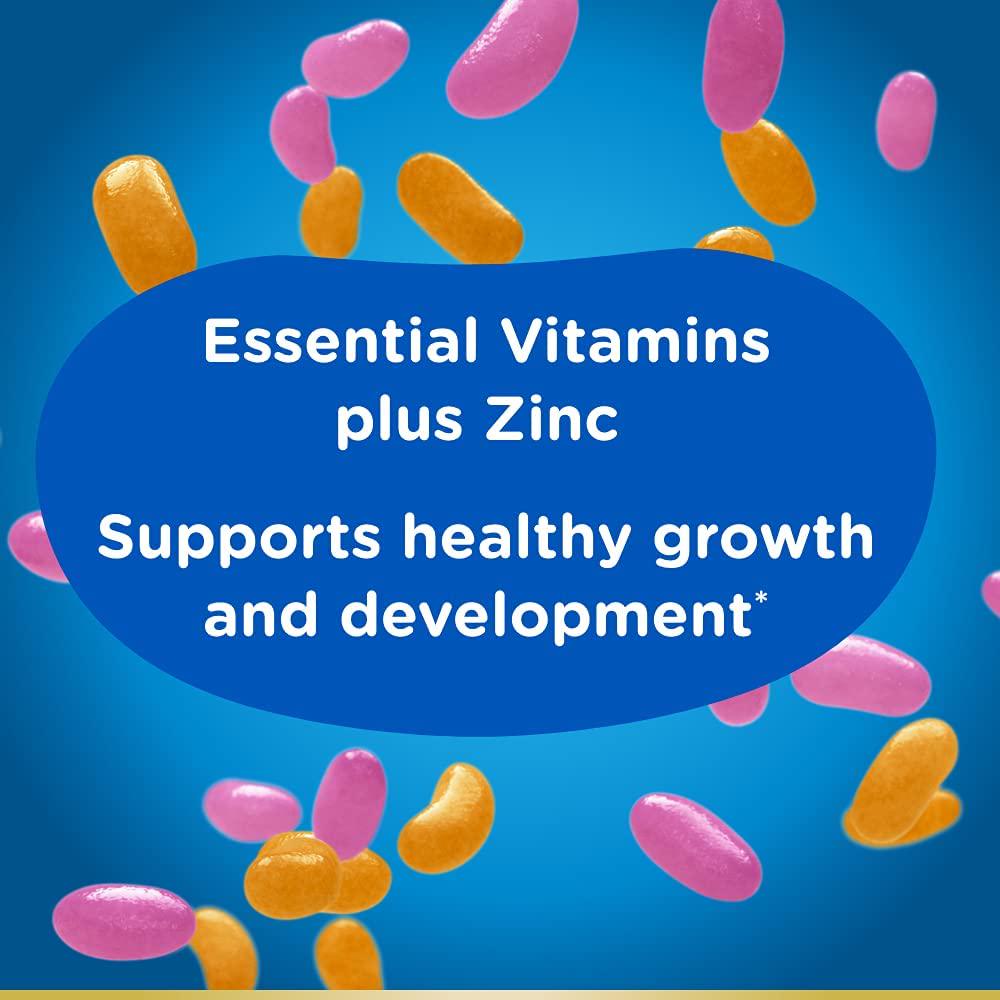 Nature's Bounty Kids Multi Jelly Beans, Supports Healthy Growth and Development, Raspberry Orange Twist Flavor, 120 Ct