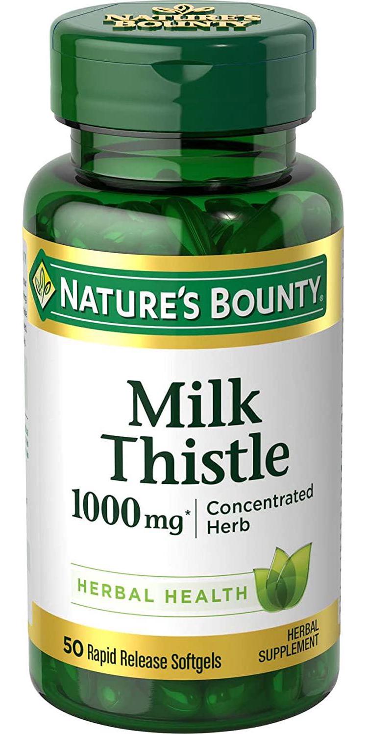 Nature's Bounty Milk Thistle 1000 mg, 50 Softgels