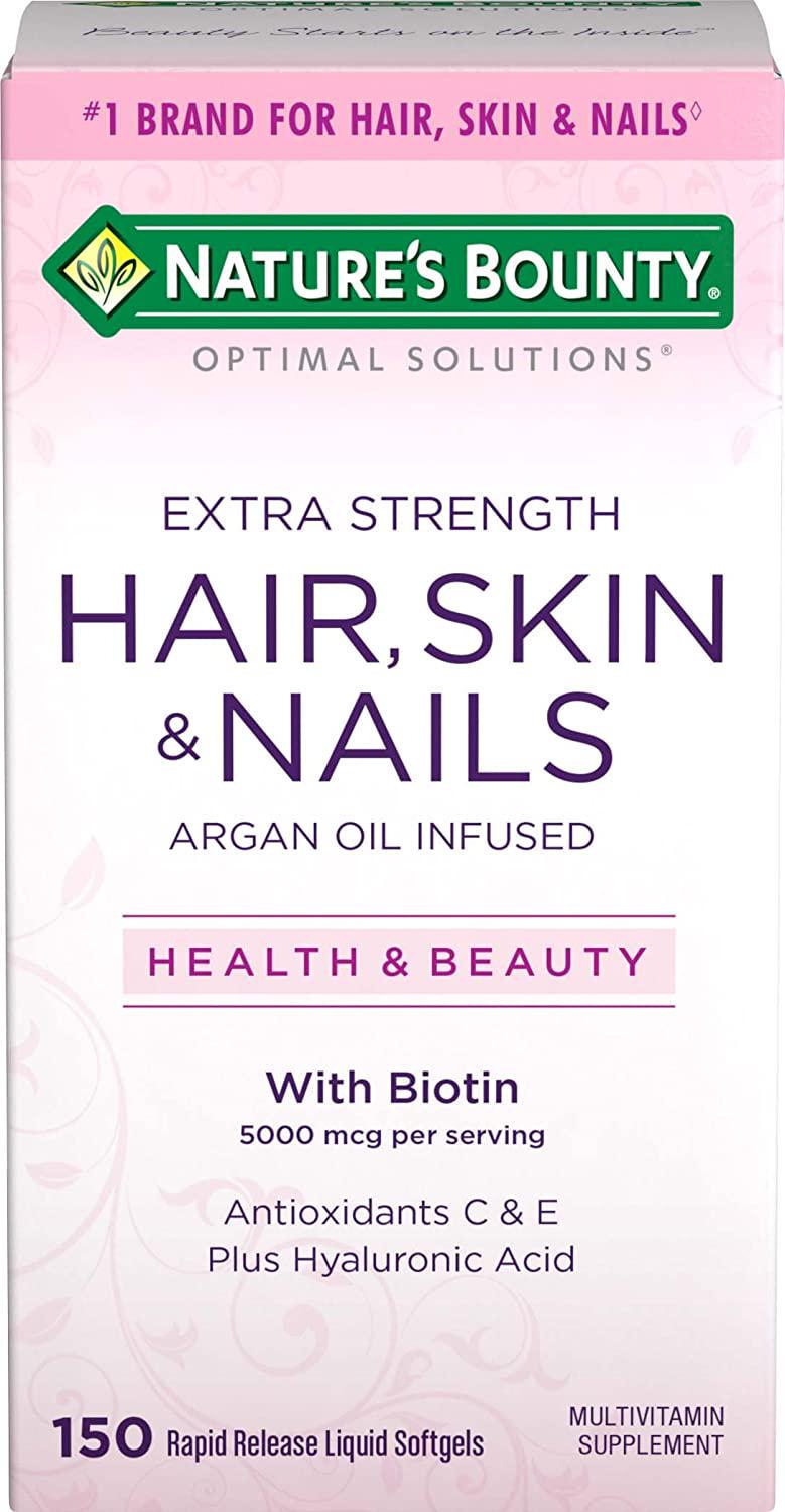Nature's Bounty Optimal Solutions Hair, Skin and Nails Extra Strength, 150 Softgels