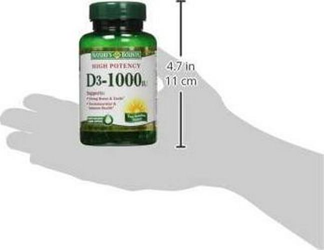 Nature's Bounty Vitamin D3 1000 IU Softgels, 350 Softgels