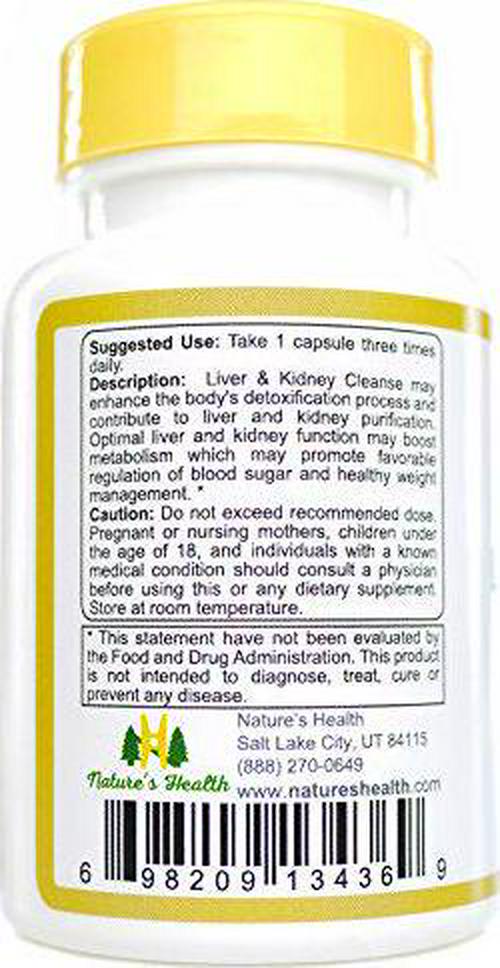 Nature s Health Liver and Kidney Cleanse Supplement Rehmannia Formula Naturally Detox and Support Healthy Weight 90 Vegetarian Capsules