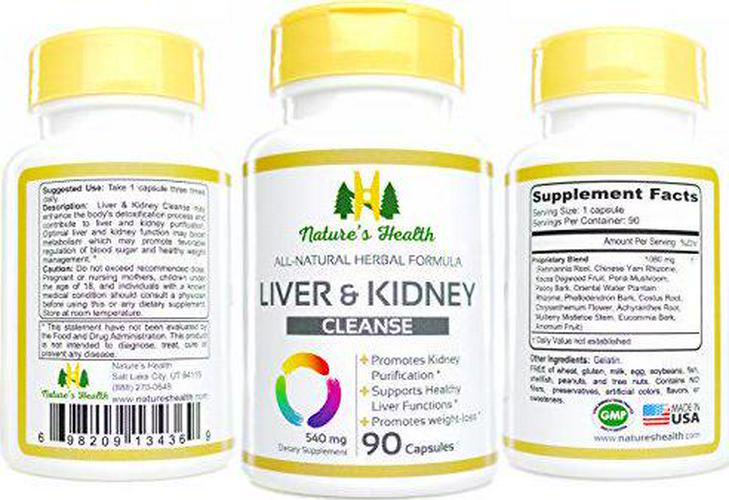 Nature s Health Liver and Kidney Cleanse Supplement Rehmannia Formula Naturally Detox and Support Healthy Weight 90 Vegetarian Capsules