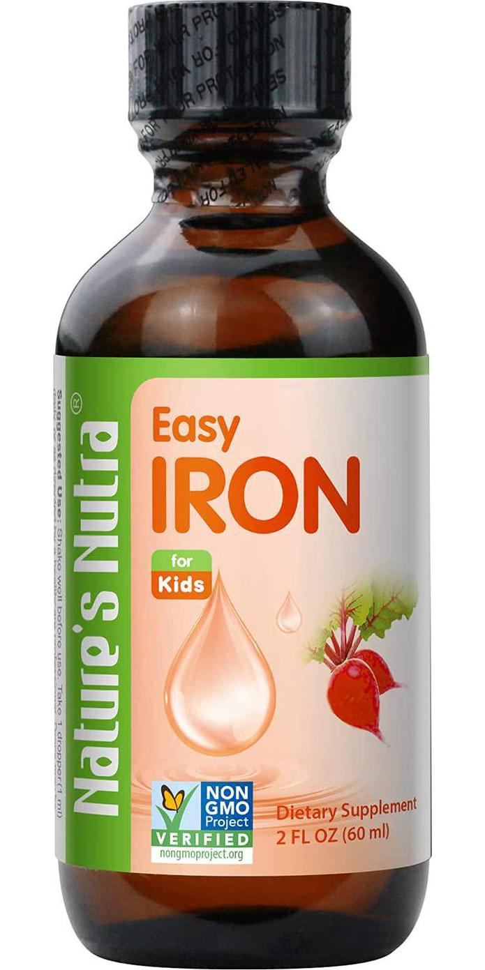 Nature's Nutra Easy Iron, 2 Fl. Oz (60ml), Premium Baby and Infant Liquid Drops, Toddlers Kids Children Multivitamin Supplement, Ferrochel, Anemia, Hemoglobin