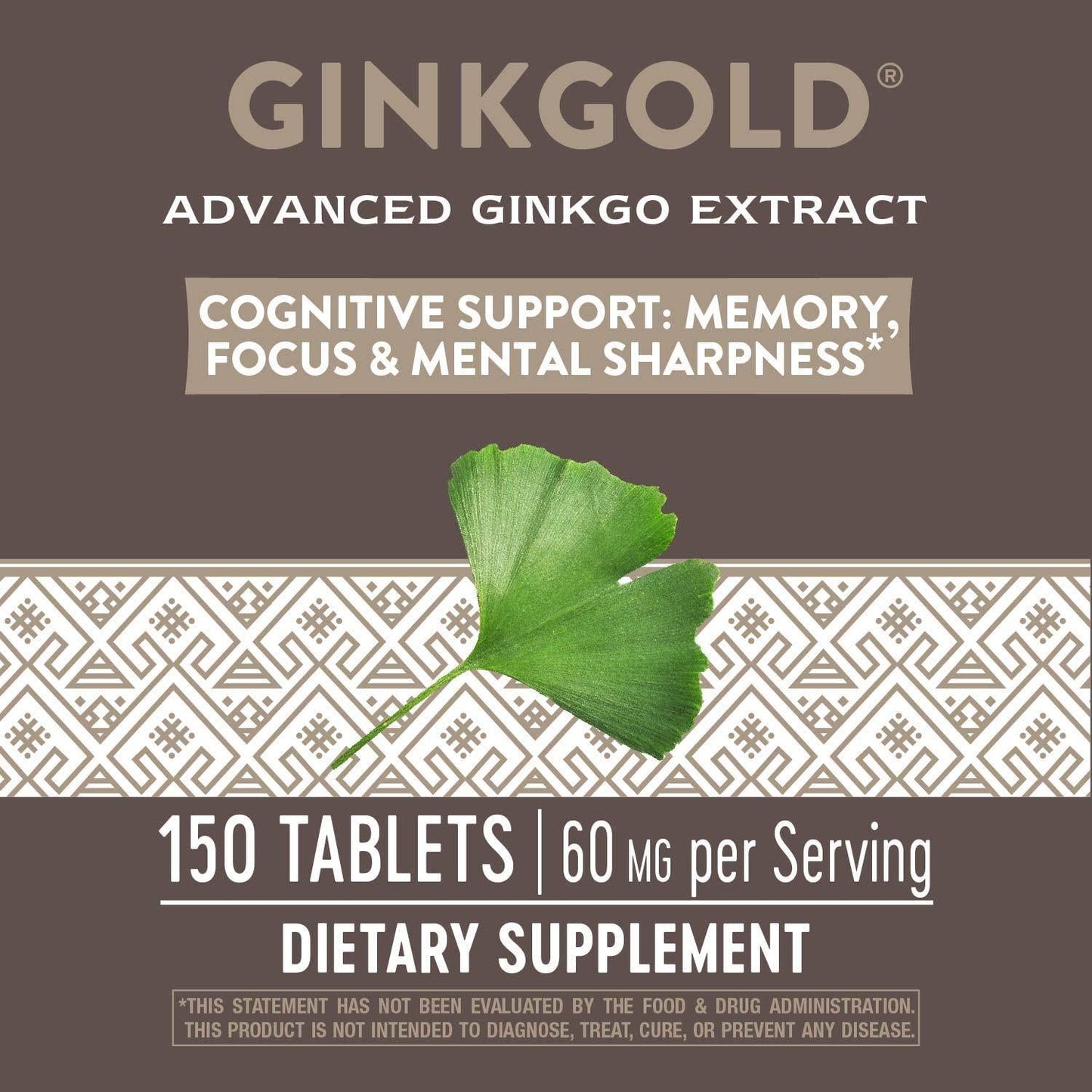 Nature's Way Ginkgold, 60 mg, 150 Tablets