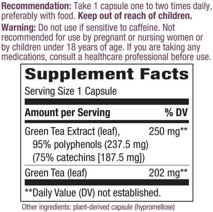 Nature's Way Green Tea, 60 Vcaps