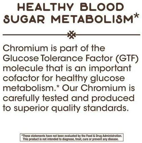 Nature's Way Gtf Chromium 200 Mcg, 100 Cap (Pack Of 3)