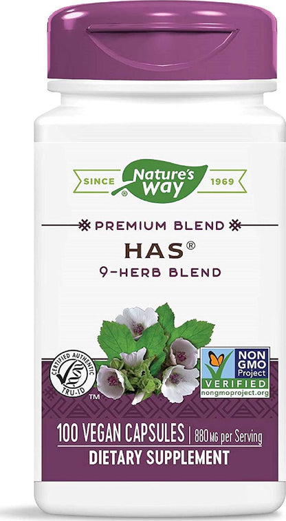 Nature's Way HAS Original Blend, 9 Herbs, 100 Vcaps (Packaging May Vary)