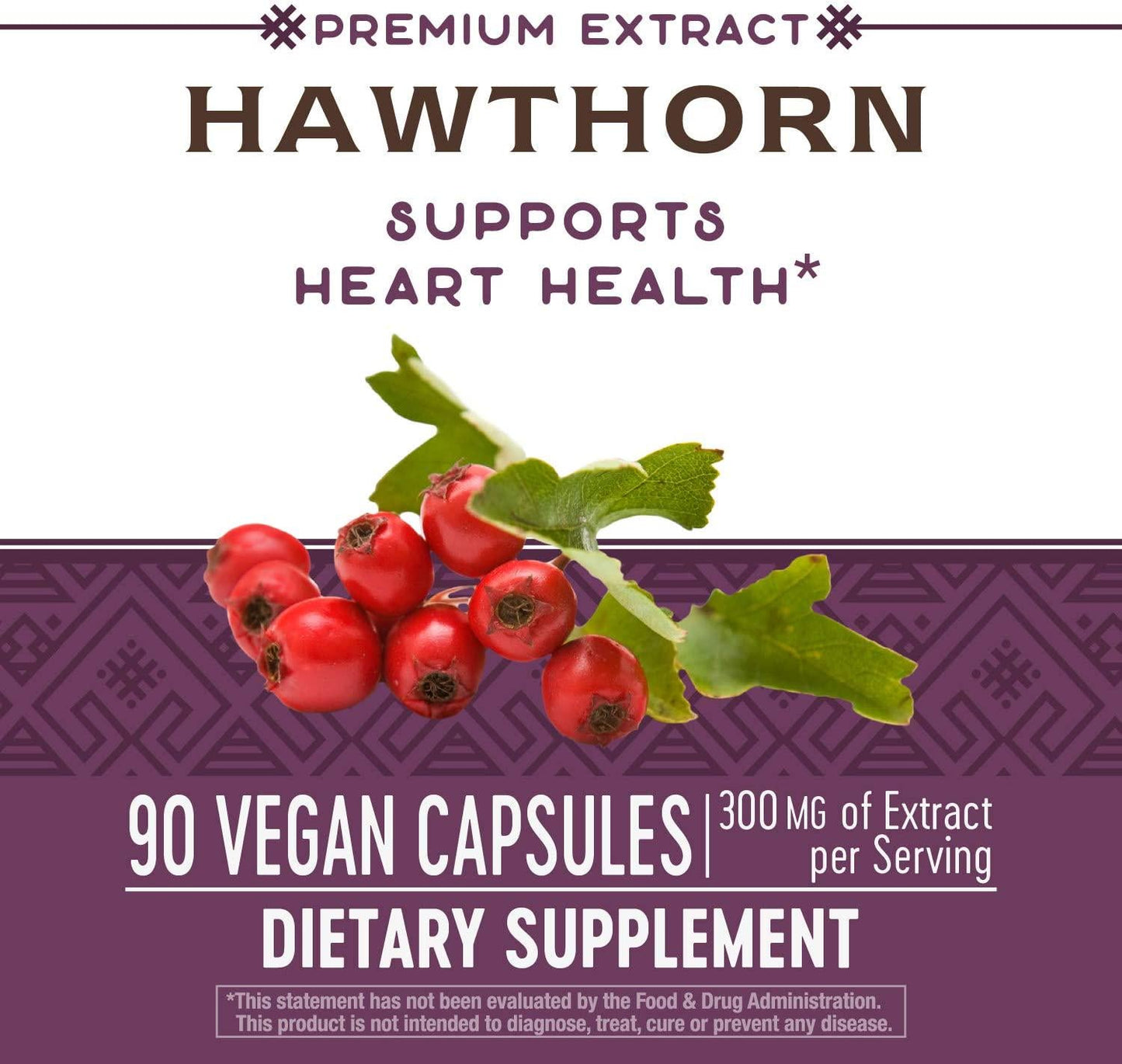 Nature's Way Hawthorn Standardized Capsules, 90 Count