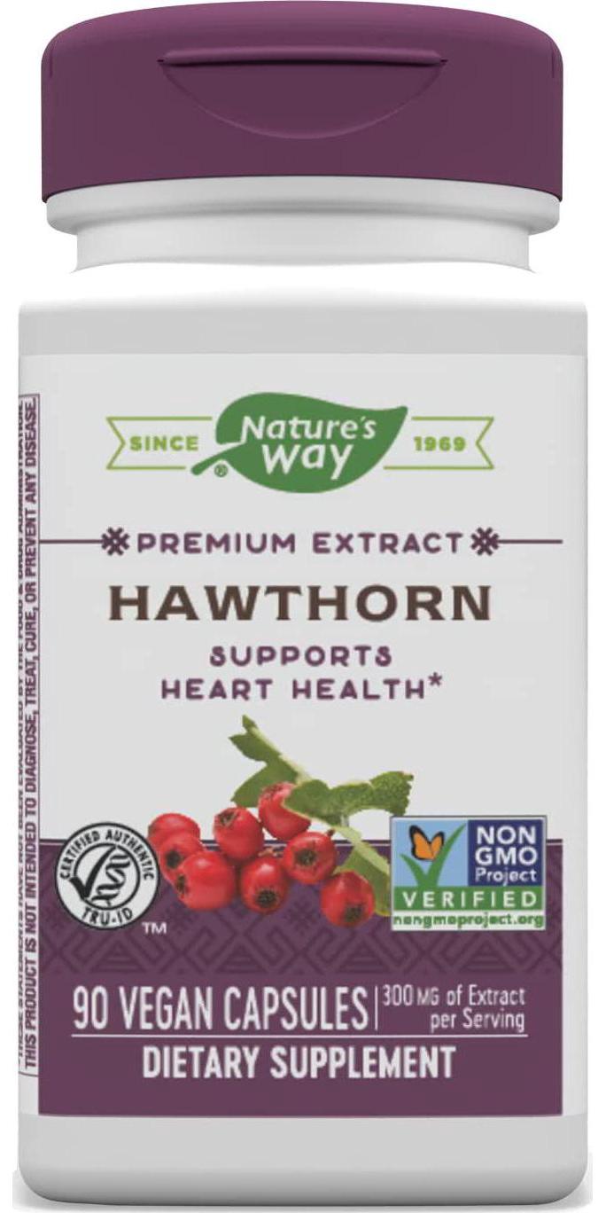 Nature's Way Hawthorn Standardized Capsules, 90 Count