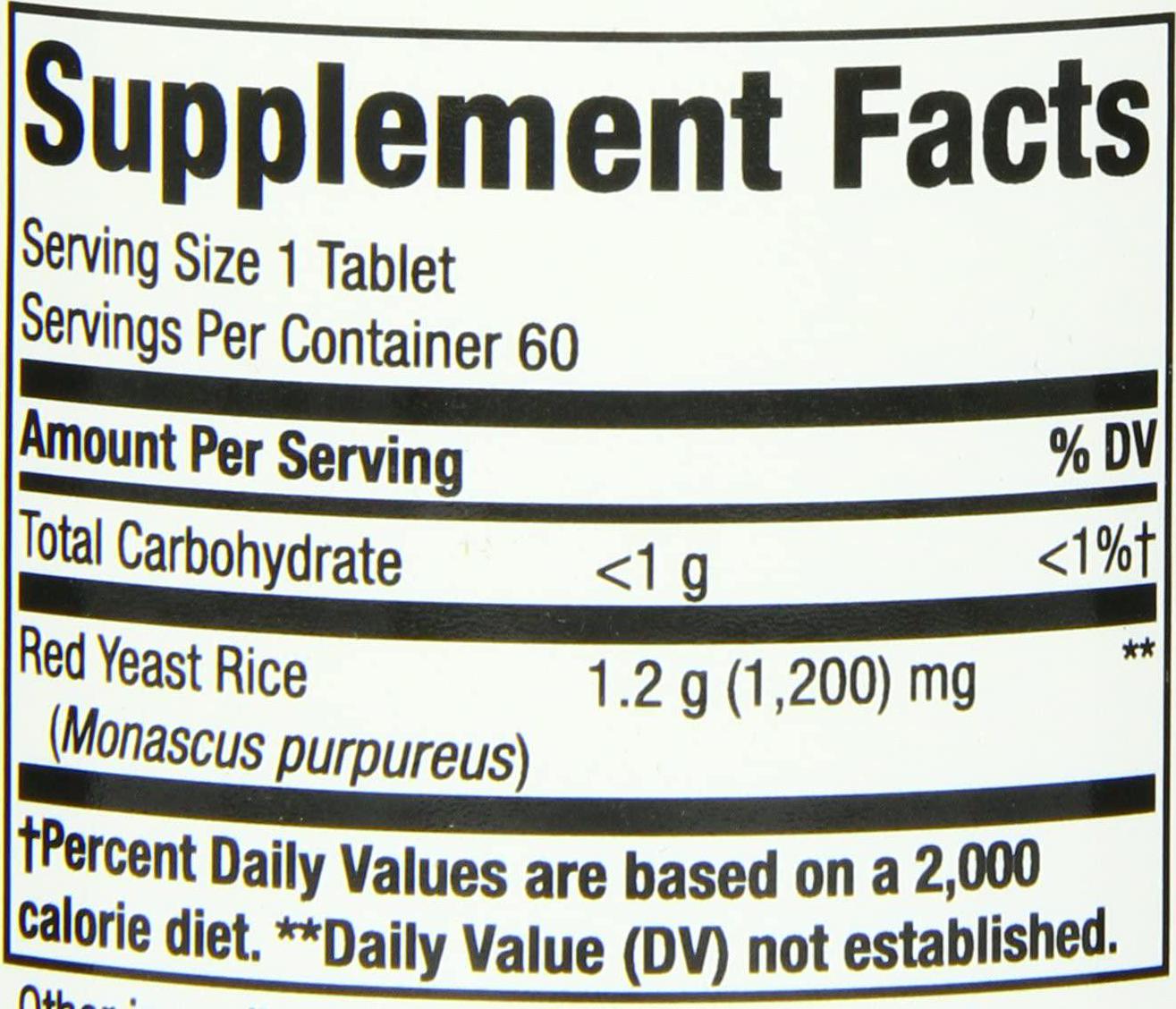 Nature's Way HeartSure Red Yeast Rice 1200mg, 60Tabs