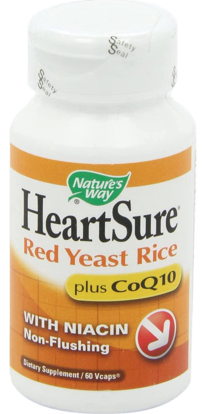 Nature's Way HeartSure Red Yeast Rice with CoQ10 + Niacin + B6 + B12 Premium Source, 60 Vcaps