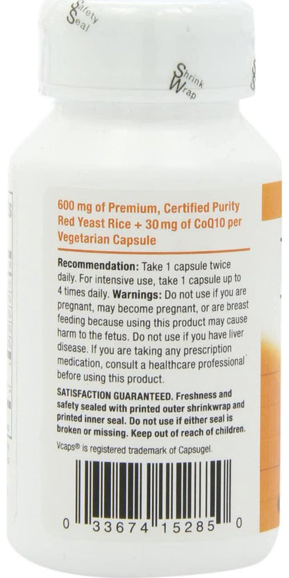 Nature's Way HeartSure Red Yeast Rice with CoQ10 + Niacin + B6 + B12 Premium Source, 60 Vcaps