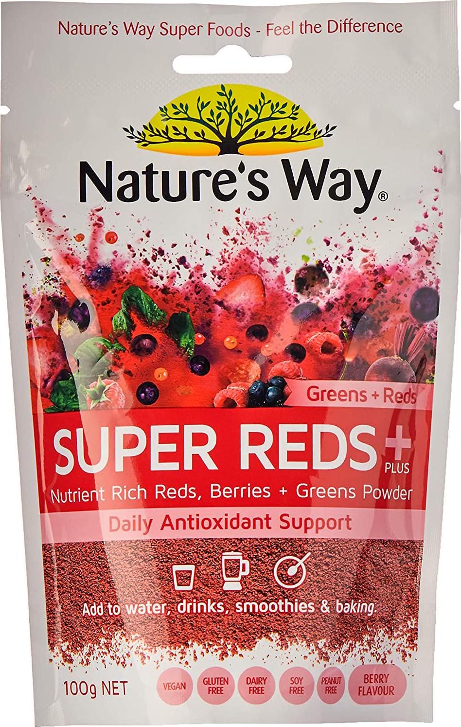 Nature's Way Superfoods Greens + Reds, 100g