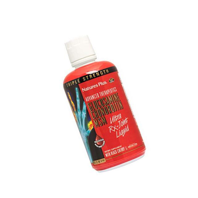 NaturesPlus Advanced Therapeutics Triple Strength Ultra Rx-Joint Liquid with Black Cherry and SierraSil - 30 fl oz - Mixed Berry Flavor - Extra Strength Joint Support - Gluten-Free - 30 Servings