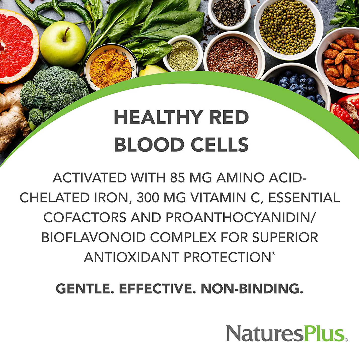 NaturesPlus Hema-Plex Softgels (3 Pack) - 85 mg Elemental Iron, 60 Softgels -Fast Acting Supplement for Total Blood Health - Gentle Formula - Gluten-Free - 60 Total Servings