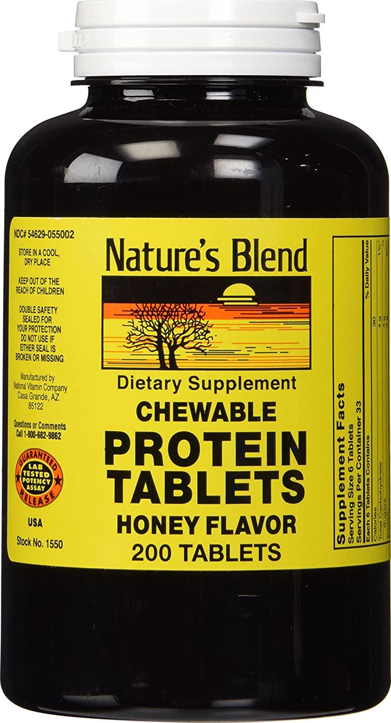 Natures Blend Protein Tablets Honey Flavor 200 Tablets