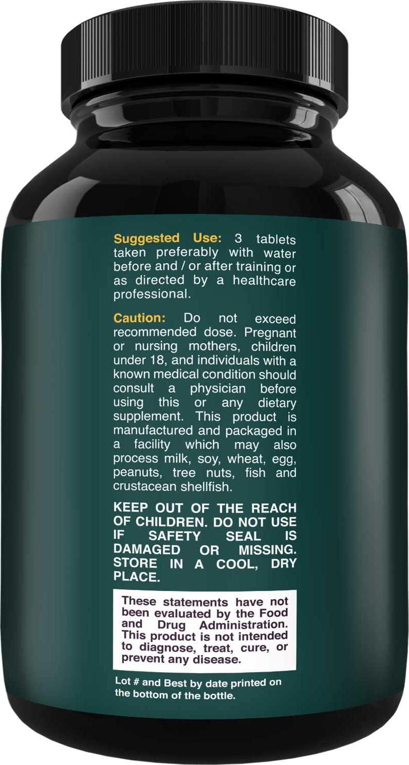 Natures Craft's BCAA Branched Chain Amino Acids Supplement Natural Muscle Builder Pure Energy Booster and Workout Exercise Support for Men and Women Boost Recovery L-Leucine L-Valine 60 Tablets