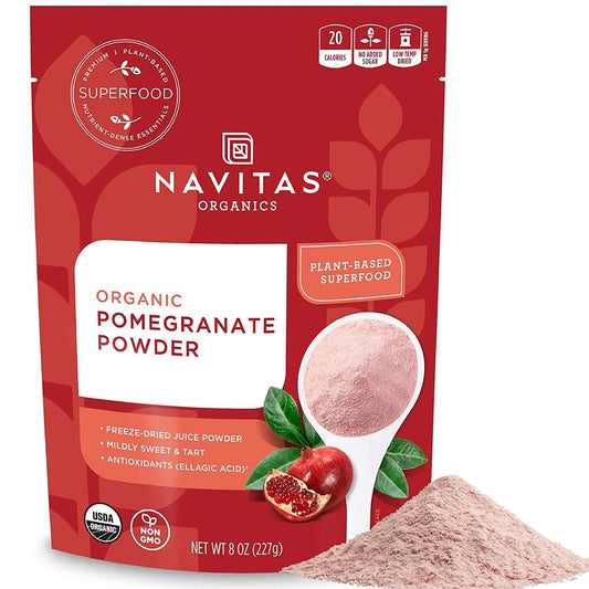 Navitas Organics Pomegranate Powder, 8oz. Bag, 45 Servings Organic, Non-GMO, Freeze-Dried, Gluten-Free