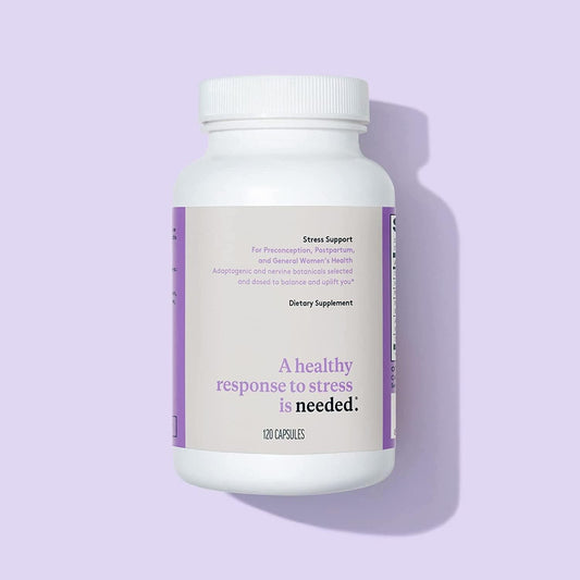 Needed Stress Support - For Prenatal, Clinical-strength herbal stress support, Supports libido, Boosts energy, mood, and overall vitality, Reduces mental emotional and physical fatigue | 30 Day Supply