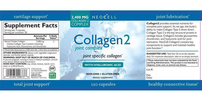 NeoCell Neocell Joint Complex, Collagen Type 2, Hyaluronic Acid, 120 Capsules (Package May Vary), 120 Count