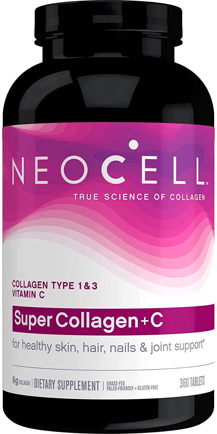 NeoCell Super Collagen + C 6, 000mg Collagen Types 1 and 3 Plus Vitamin C - 360 Tablets (Packaging May Vary)