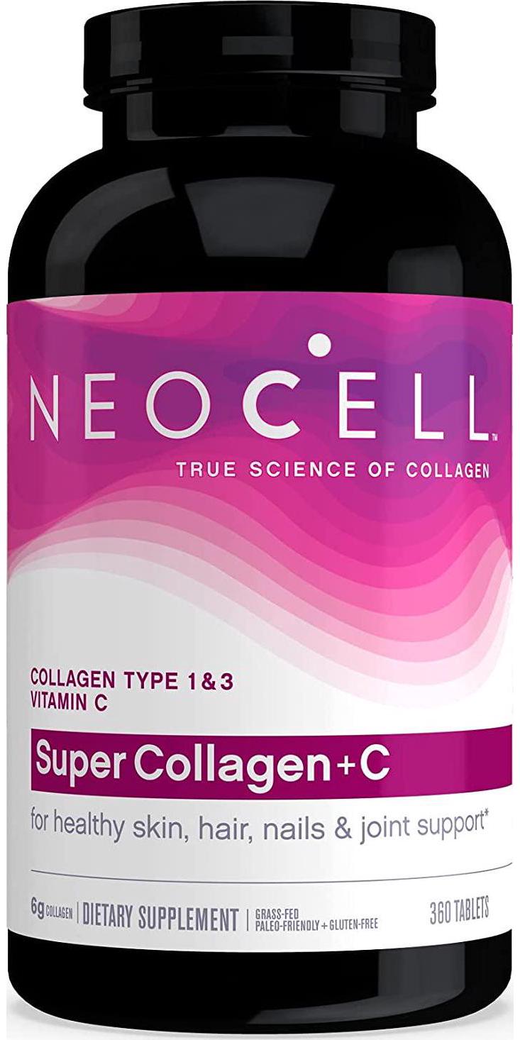 NeoCell Super Collagen + C 6, 000mg Collagen Types 1 and 3 Plus Vitamin C - 360 Tablets (Packaging May Vary)