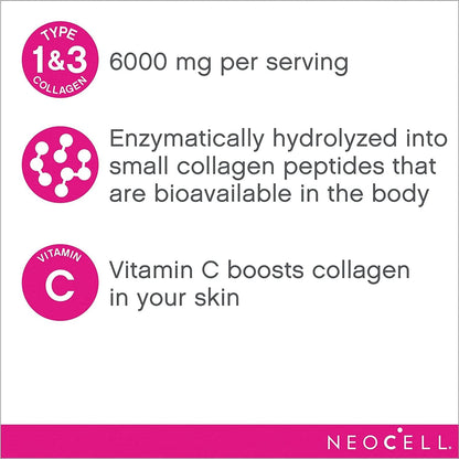 NeoCell Super Collagen + C 6, 000mg Collagen Types 1 and 3 Plus Vitamin C - 360 Tablets (Packaging May Vary)