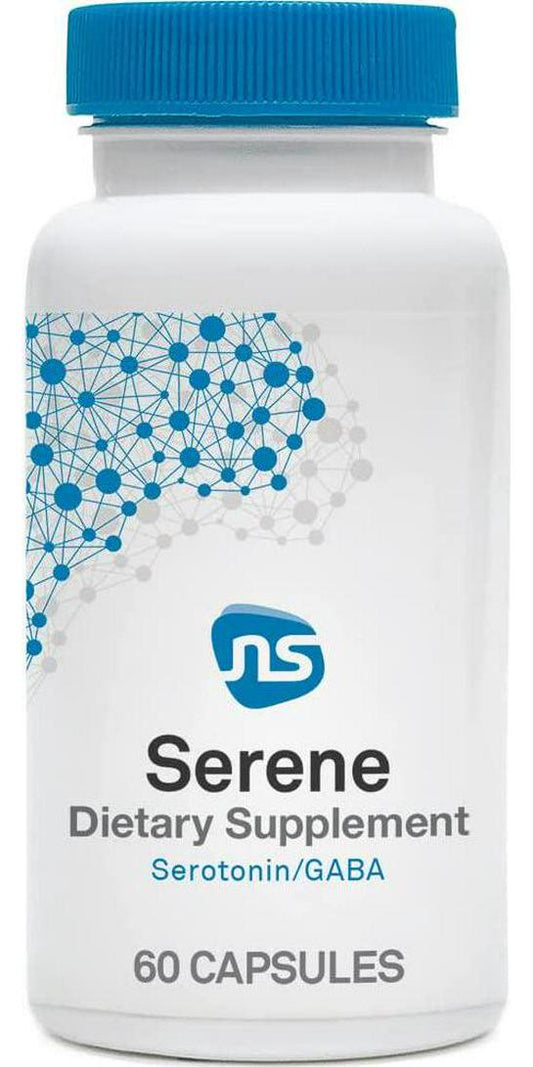 NeuroScience Serene - Mood Support with 100mg 5-HTP, Vitamin B6, Folate + Calcium - Non-Drowsy + Non-Groggy Serotonin Support Supplement (60 Capsules)