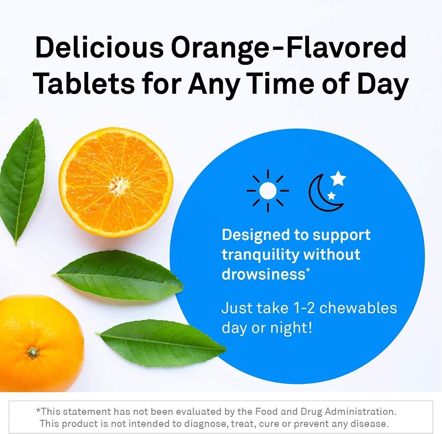 NeuroScience SeroTrex - L-Theanine + 5-HTP Chewable Mood Supplement - Calm Supplement for Kids, Adult + Teens - Support Stress Management - Orange Flavored Chewables (60 Tablets)