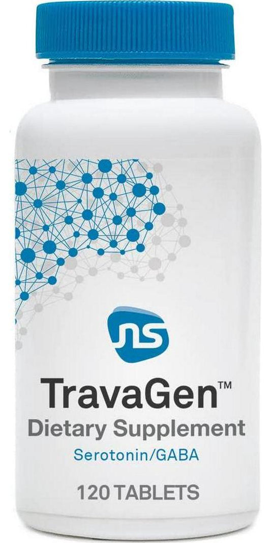 NeuroScience TravaGen - Theanine + Tryptophan Mood Supplement with Folate, Vitamin B6 + B12 - Helps Improve Mood and Reduce Stress + Anxiousness (120 Tablets)