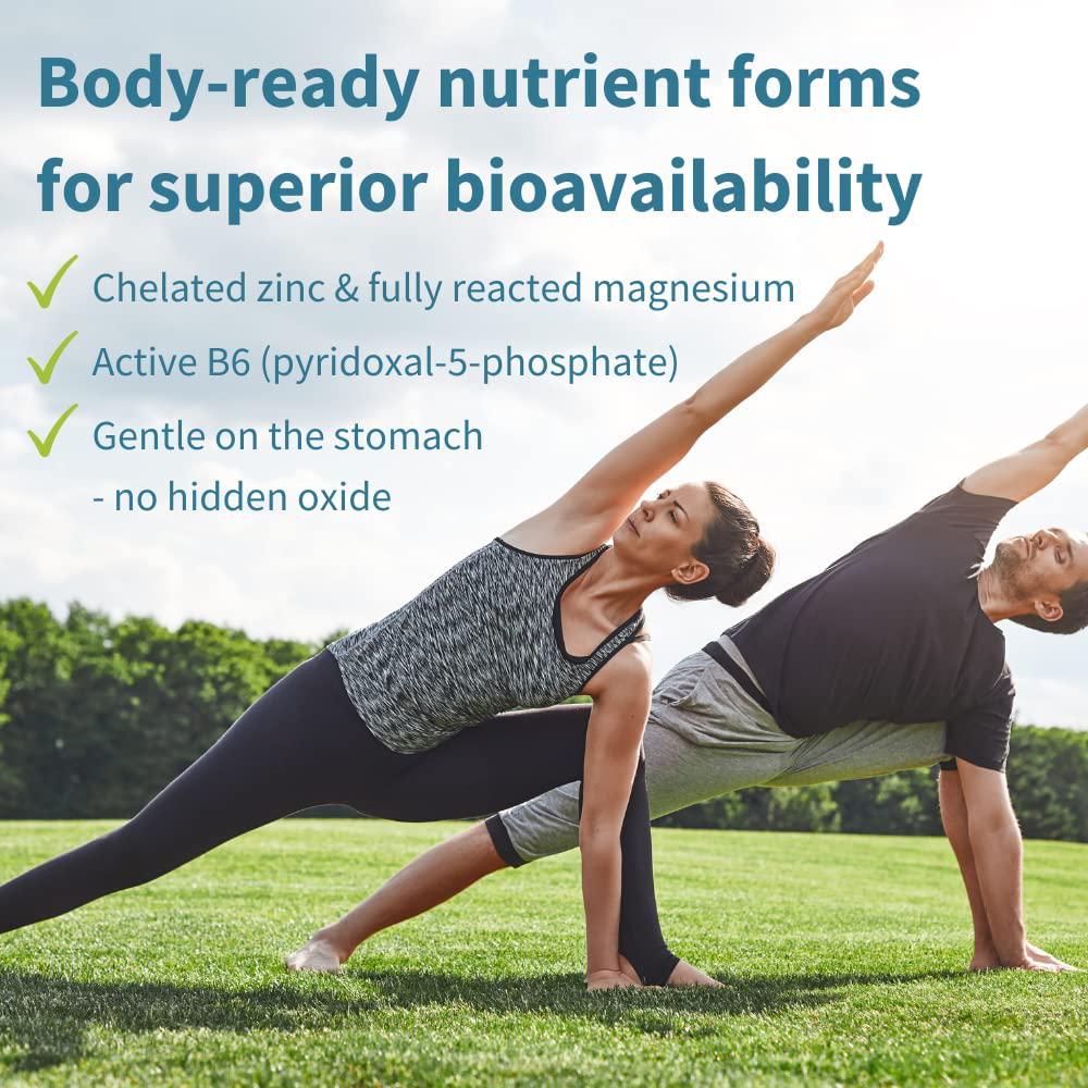 Neurobalance, High Absorption Zinc Magnesium B6 Supplement, Brain, Immune, Sleep and Muscle Recovery, Chelated Zinc Picolinate 24mg, Oxide-Free Magnesium and Vitamin B6, 120 Tablets, Vegan, by Igennus