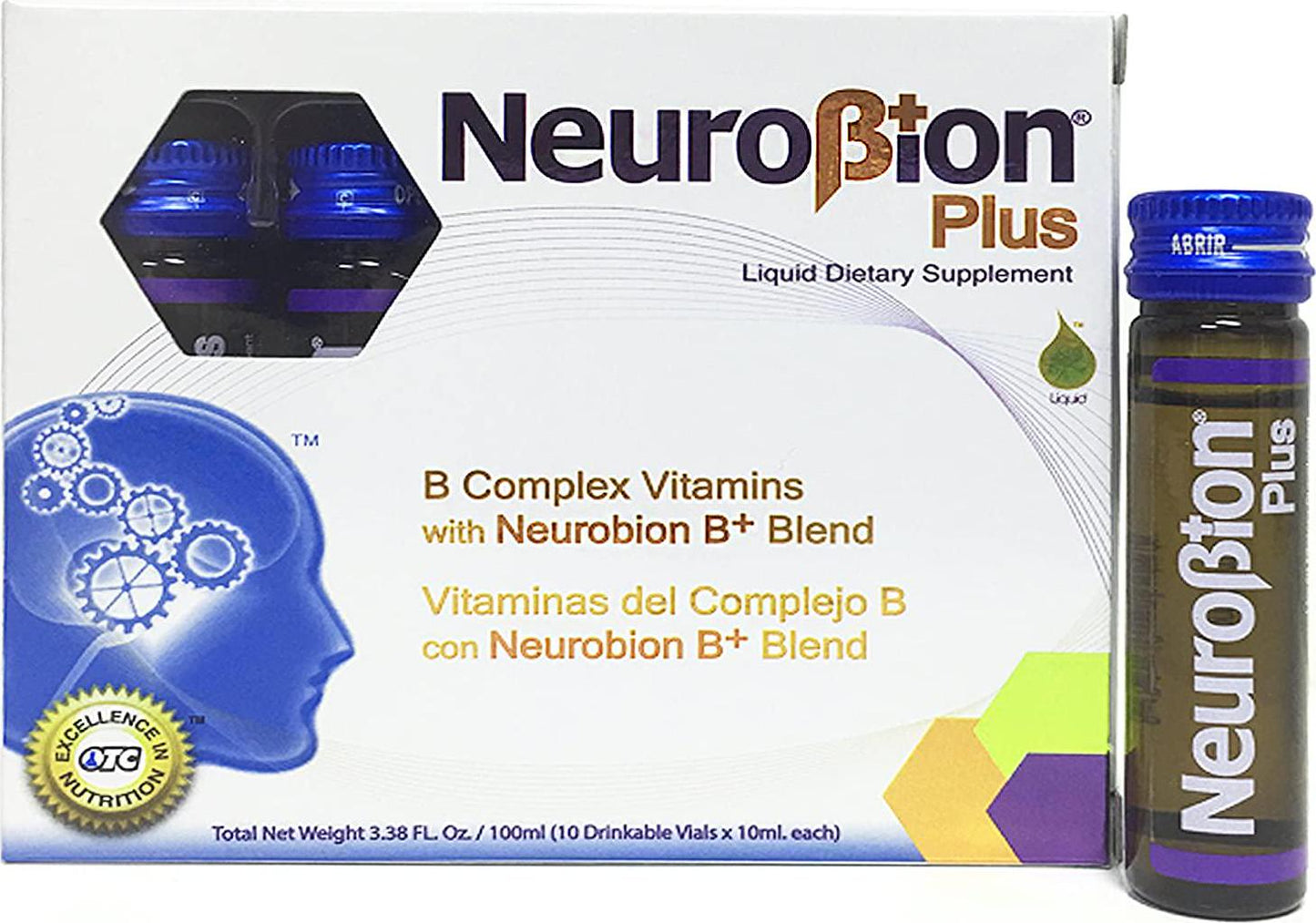 Neurobion Plus Liquid Dietary Supplement B Complex 10 Vials