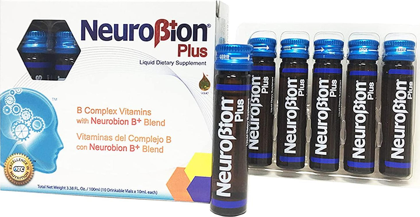 Neurobion Plus Liquid Dietary Supplement B Complex 10 Vials