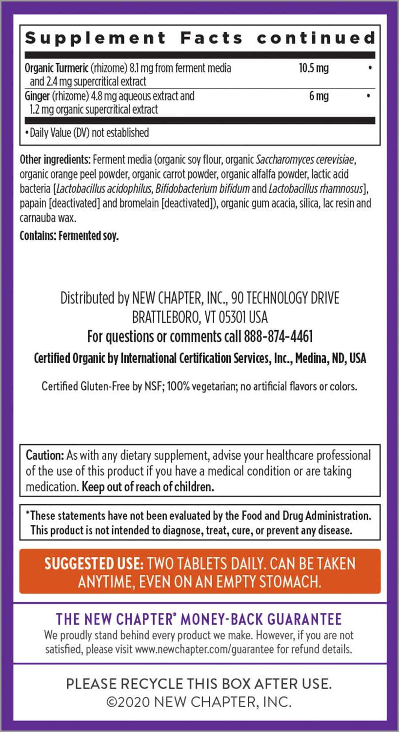 New Chapter Men's Multivitamin, Every Man, Fermented with Probiotics + Selenium + B Vitamins + Vitamin D3 + Organic Non-GMO Ingredients - 72 ct