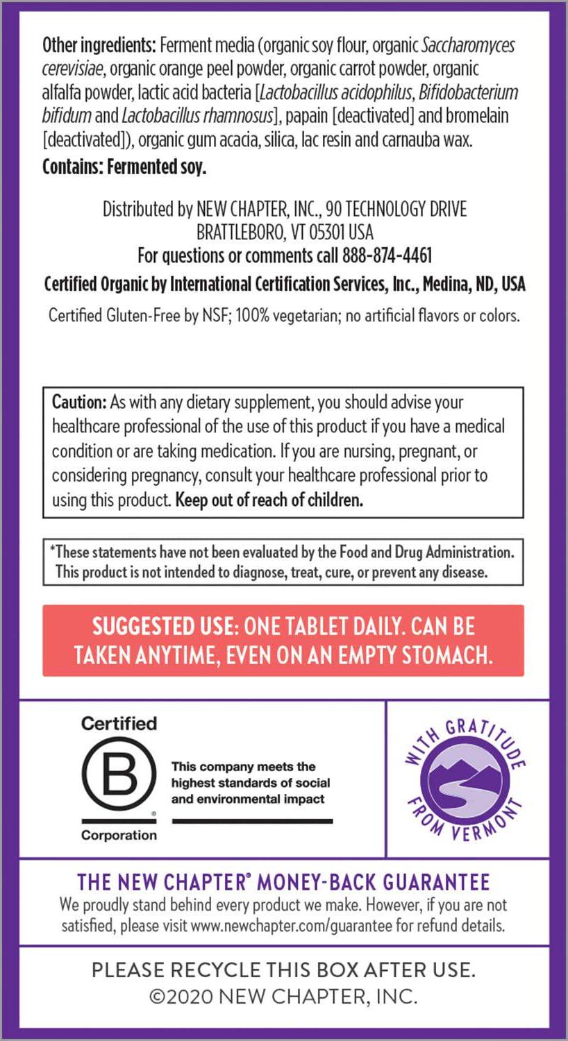 New Chapter Multivitamin for Women 50 plus - Every Woman's One Daily 55+ with Fermented Probiotics + Whole Foods + Astaxanthin + Vitamin D3 + B Vitamins + Organic Non-GMO Ingredients - 96 ct