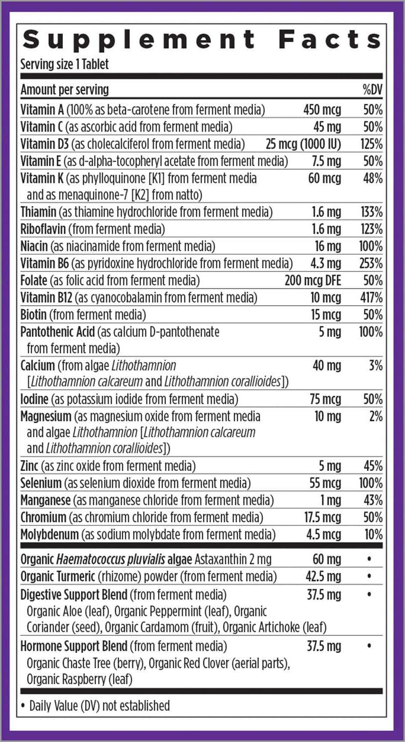 New Chapter Multivitamin for Women 50 plus - Every Woman's One Daily 55+ with Fermented Probiotics + Whole Foods + Astaxanthin + Vitamin D3 + B Vitamins + Organic Non-GMO Ingredients - 96 ct