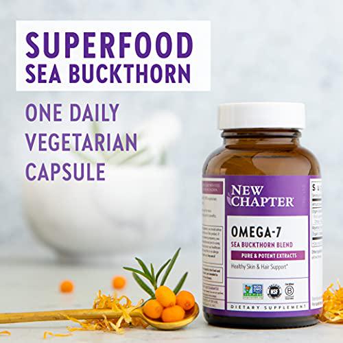 New Chapter New Chapter Supercritical Omega 7 with Sea Buckthorn + Plant Sourced Fatty Acids + Omega 7 + Non-GMO Ingredients - 60 Vegetarian Capsule