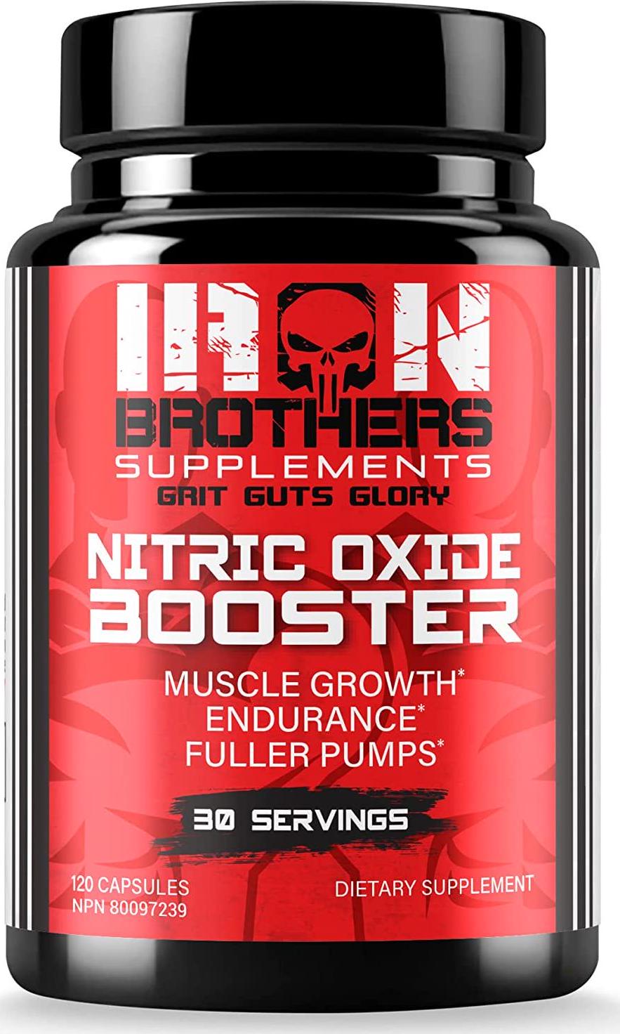 Nitric Oxide Booster | Extra Strength Pumps Supplements | Pre-Workout with L-Arginine | Maximum Blood Flow and Vascularity | Increase Muscle Pumps, Energy and Endurance - 120 Veggie Capsules