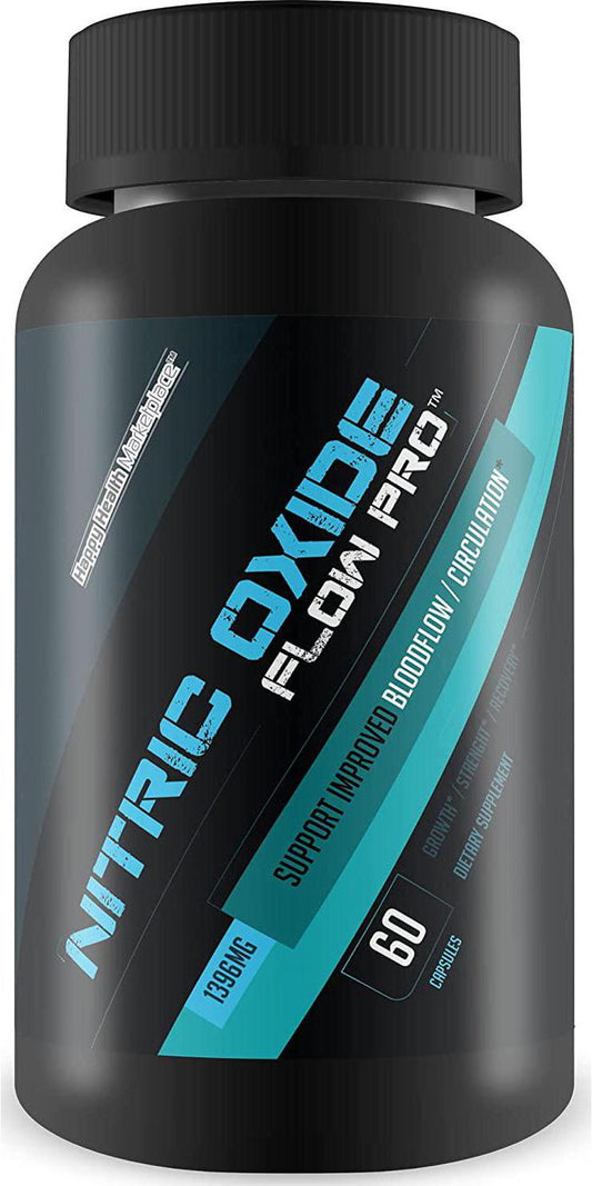 Nitric Oxide Flow Pro - Muscle Building N02 Support - Support Improved Bloodflow / Circulation - Explosive Muscle Pumps - Stamina - Recovery - Nutrient Delivery