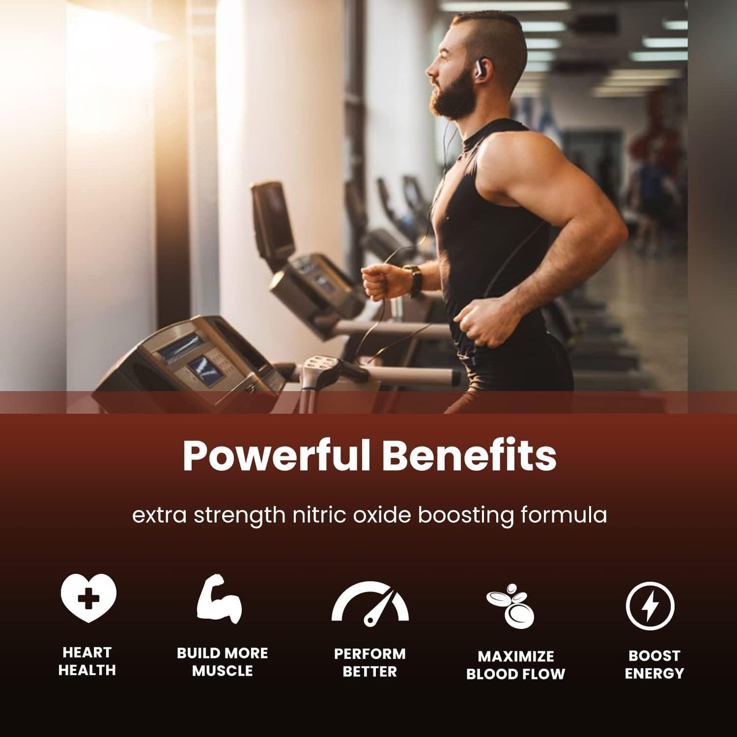 Nitric Oxide Supplement with L Arginine, Citrulline Malate, AAKG, Pine Bark and Grape Seed Extract - NO Booster for Muscle Growth, Strength, Vascularity, Energy and Blood Flow, Vegan Capsules