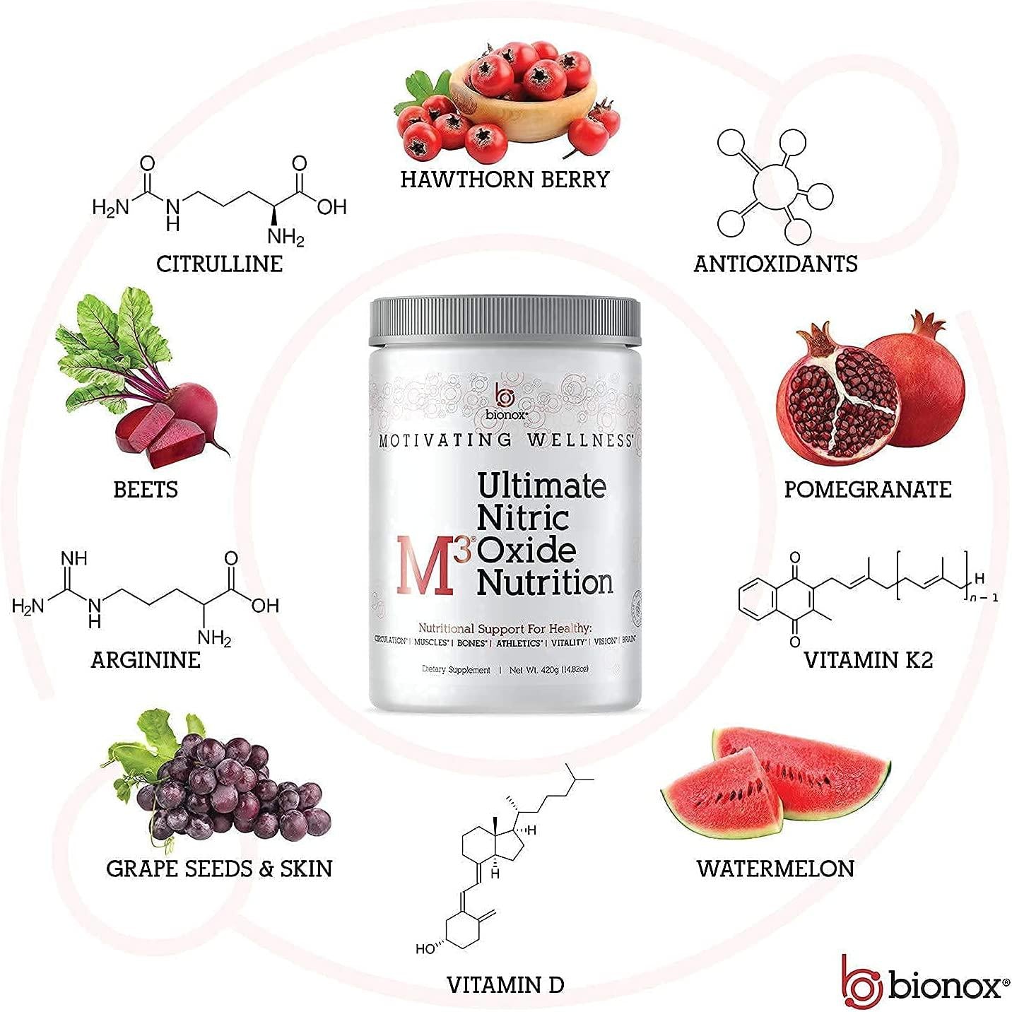 Nitric Oxide and Cardiovascular Detox Kit M3 Ultimate Nitric Oxide with Chelanox Total Systemic Cleanse 1 Month Supply