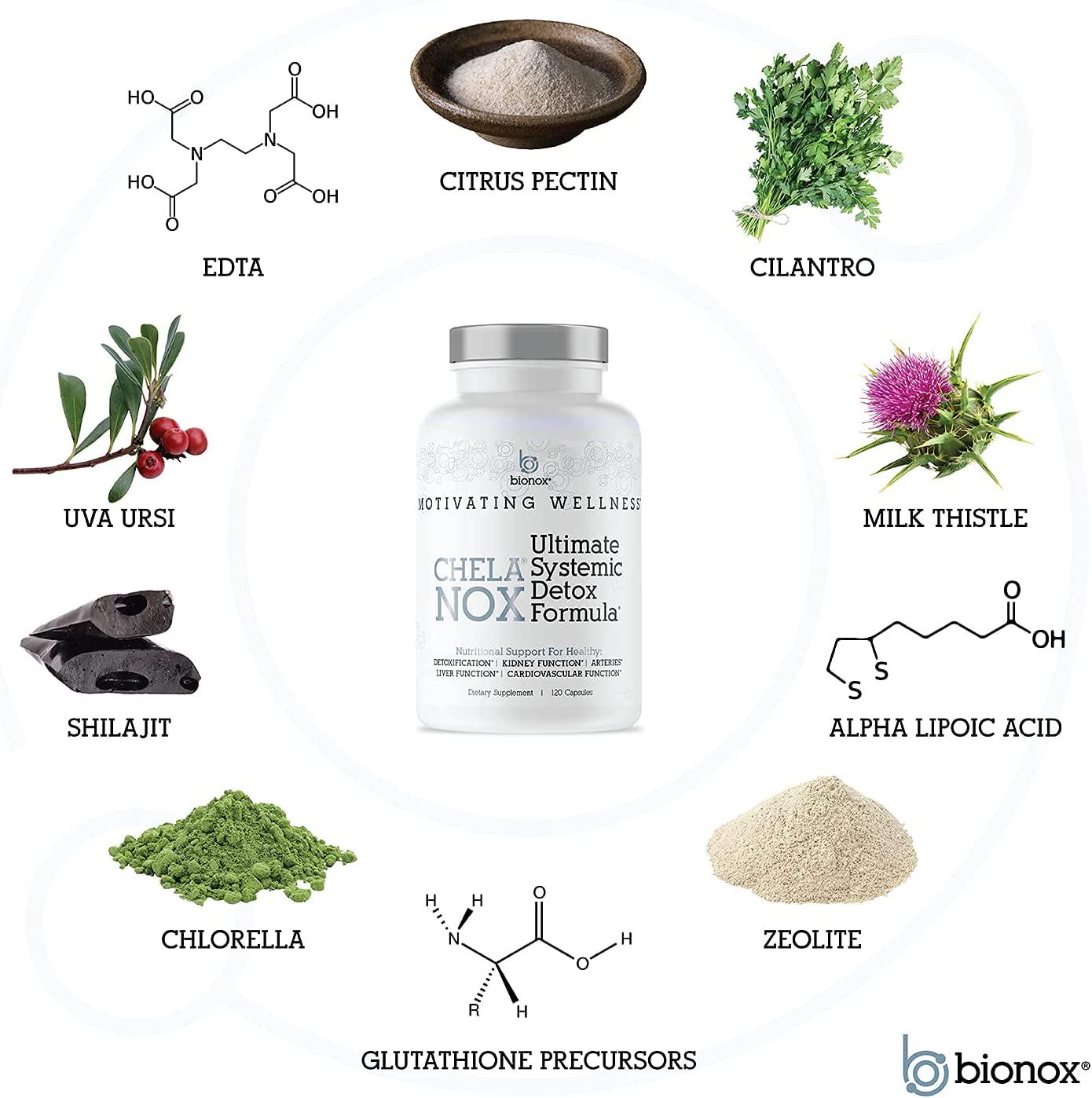 Nitric Oxide and Cardiovascular Detox Kit M3 Ultimate Nitric Oxide with Chelanox Total Systemic Cleanse 1 Month Supply